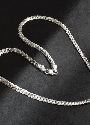 20-60 cm 5 mm colore argento marchio di lusso design nobile collana a catena per donna uomo moda gioielli di fidanzamento di nozze PlatiNum