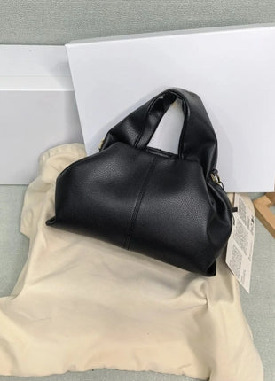 Grande borsa tote da donna in pelle morbida, con manici integrati, borsa capiente per shopping e lavoro