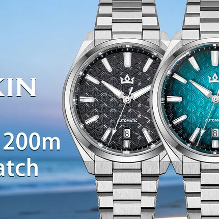 AddiesKin K014 Mechanical Watch for Men ST2130 Automatic Movement (ETA 2824 Compatible) 40mm Stainless Steel Case Cameo Shell