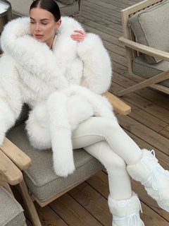 Fur & Faux Fur Coat Feminine Elegance Fur Coat 2026 New Winter Women's Fur Coat Fashion Warm Hooded Solid Color Women Fur Coat