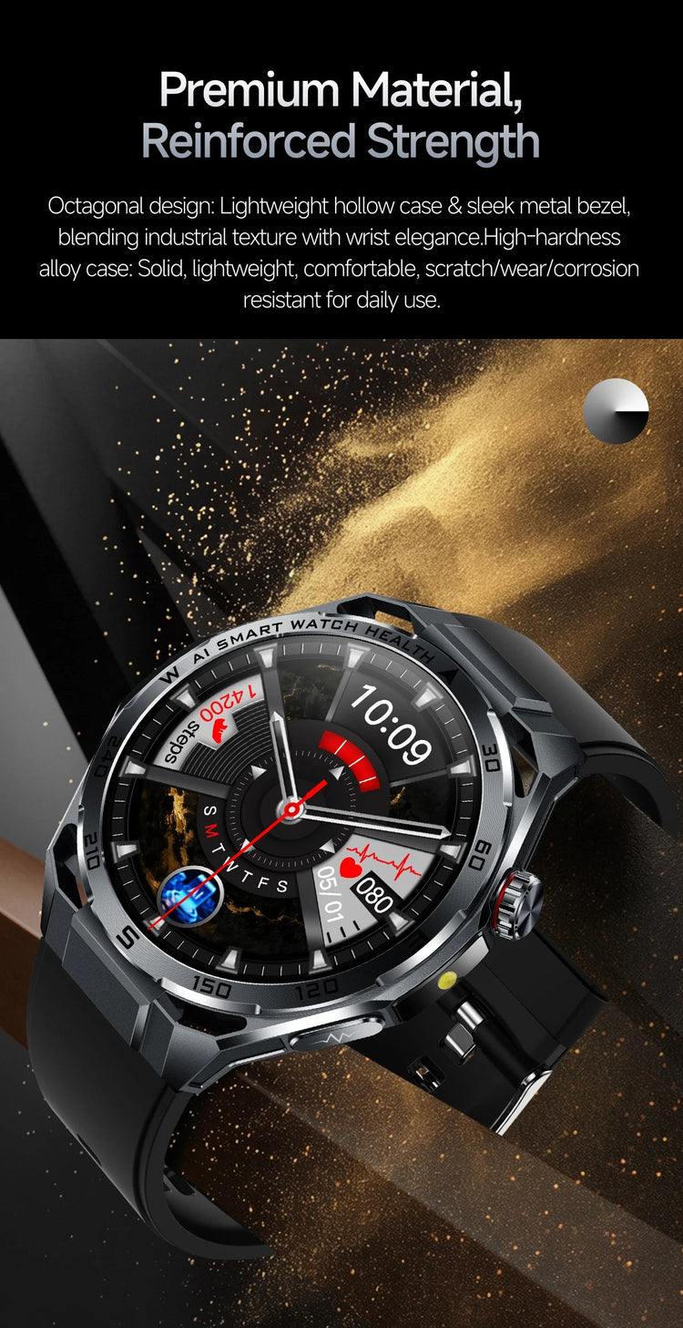 Nuovo Smartwatch 2026 con Analisi del Grasso Corporeo ECG+PPG, Acido Urico, Pressione Sanguigna, Ossigeno nel Sangue, Chiamate Bluetooth, Orologio Sportivo Intelligente per Uomini e Donne platinumshop