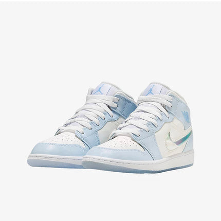 Scarpe casual Nike originali Air Jordan 1 Mid SE GS da donna per bambini grandi FQ9117-400 platinumshop