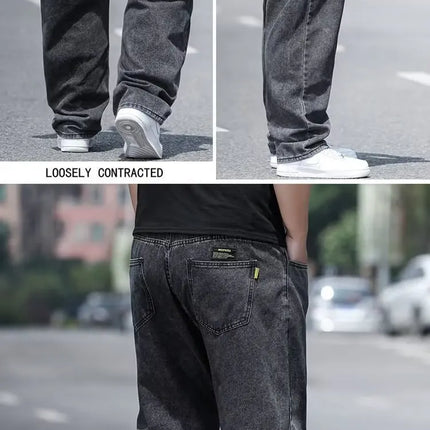 Oversize Jeans for Man Male Jeans Pants Denim Pants Men's Jean Big Size Baggy Y2k Mens Cargo Black New Wide Leg Trousers