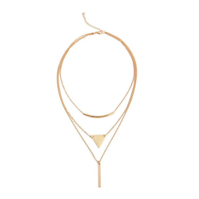 Collana d'amore personalizzata semplice alla moda collana con doppio Design multistrato con ciondolo in stile Y2K di lusso PlatiNum
