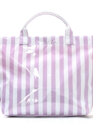 Sac cabas en PVC à rayures, sac à bandoulière de voyage et pour les trajets quotidiens de grande capacité | Sac léger avec fermeture magnétique et poche intérieure zippée