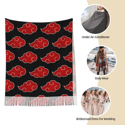 Neji Cloud Japanese Anime Shawl Wraps Women Winter Long Soft Scarf Pashmina Tassel Scarves