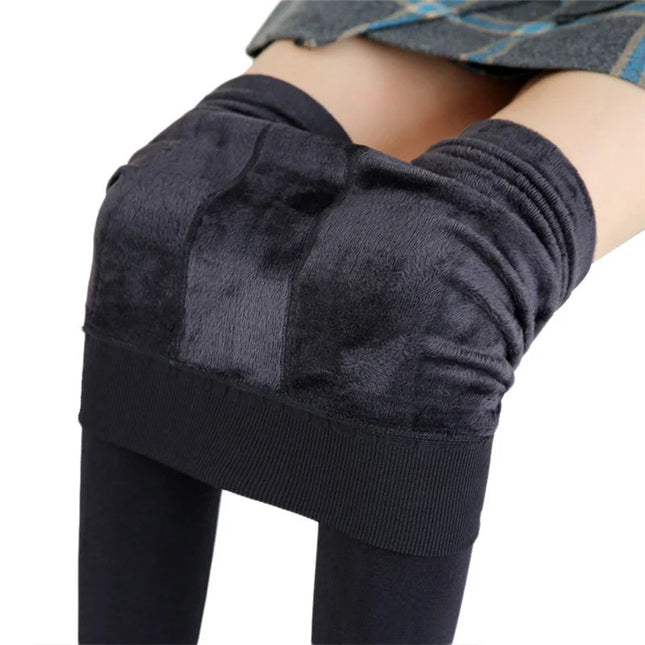 Winter Leggings For Women Warm Leggins Solid Color Velvet Leggins High Waist Leggings Stretchy Leggings dropshipping PlatiNum