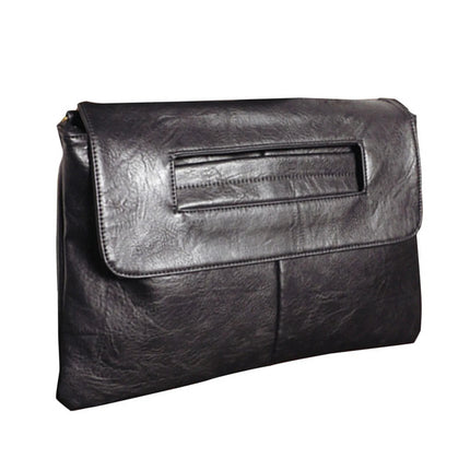 Fashion evening bag, elegant and exquisite, vintage PU leather clutch bag, large capacity wristlet handbag women's wallet envelo PlatiNum