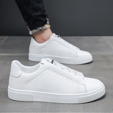 Men's Leather Casual Shoes Versatile Comfortable Breathable Outdoor Sports Board Sneakers