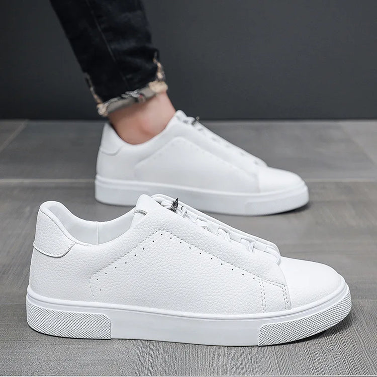 Men's Leather Casual Shoes Versatile Comfortable Breathable Outdoor Sports Board Sneakers