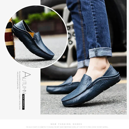 Scarpe da Uomo Casual in Pelle, Mocassini di Design, Slip-on, Scarpe da Barca di Alta Qualità, Chaussure Homme