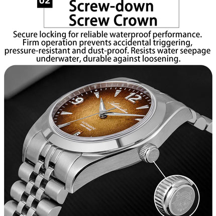 ADDIESDIVE Men's Automatic Mechanical Diving Watch 200M Waterproof Sapphire Crystal 316L Stainless Steel Japan 8215 Movement