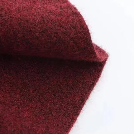 HH Women's New Fashion Versatile Solid Stand Collar Knitted Cape Coat Female Casual High Street Asymmetric 3-Colors Jacket Mujer