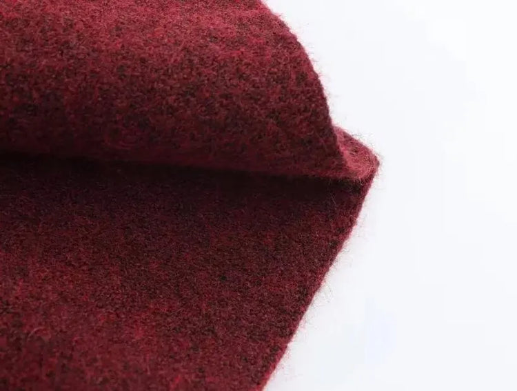 HH Women's New Fashion Versatile Solid Stand Collar Knitted Cape Coat Female Casual High Street Asymmetric 3-Colors Jacket Mujer