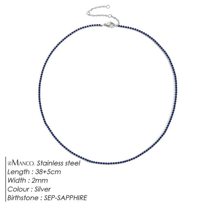 eManco Fashion Crystal High Quality Stainless Steel Gold Plated Necklace Ladies Charming Accessories Gifts Wholesale PlatiNum