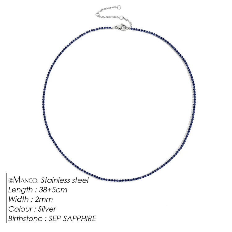 eManco Fashion Crystal High Quality Stainless Steel Gold Plated Necklace Ladies Charming Accessories Gifts Wholesale PlatiNum
