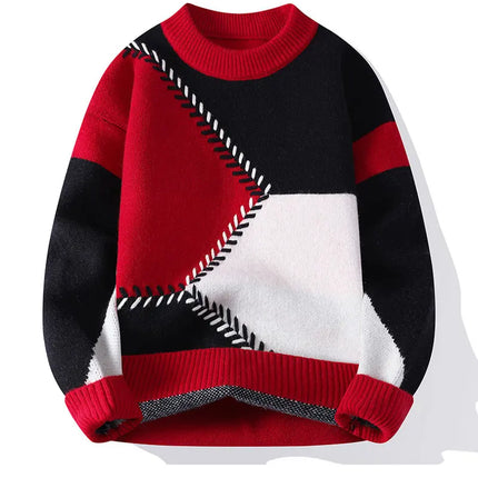 Sweaters men 2025 Winter Letter pattern thick sweater men Student youth sweaters autumn Men's wool pullovers full
