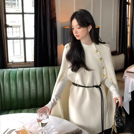 2026 New Style Women's Wool Coats Capes Autumn/Winter Princess Style Wool Cloak Woman