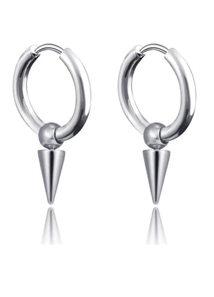 Long Hanging Crosses Leaves Pendants Hoops Woman Earrings Man Vintage Stainless steel Hip Hop Ear Piercing Jewelry Accessories PlatiNum