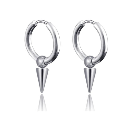 Long Hanging Crosses Leaves Pendants Hoops Woman Earrings Man Vintage Stainless steel Hip Hop Ear Piercing Jewelry Accessories PlatiNum