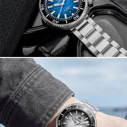 ADDIESDIVE New Men's Automatic Dive Watch Sapphire Crystal 3D Dial Ultra Bright Lume 1000m Water Resistance Men's Business Watch