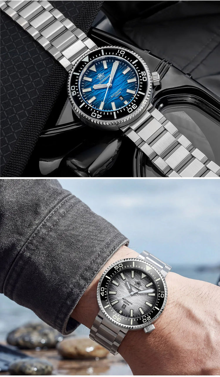 ADDIESDIVE New Men's Automatic Dive Watch Sapphire Crystal 3D Dial Ultra Bright Lume 1000m Water Resistance Men's Business Watch