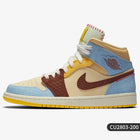Scarpe da basket alte da uomo Nike Genuine Jordan 1 Mid AJ1 CU2803-200 platinumshop