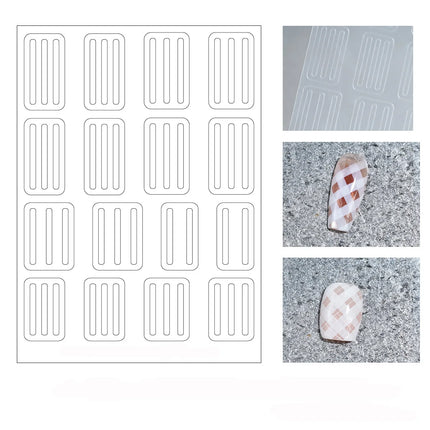1pcs Hollow Lace Simple Fashion French Nail Stickers Self-Adhesive Slider Nail Art Decals Decoration DIY Nail Art Accessories