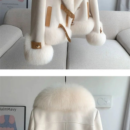 High End Fashion Faux Mink Fur Jacket 2025 New Winter Thicken Warm Elegant Fluffy Short Fur Coats High Quality Fox Fur Outwear
