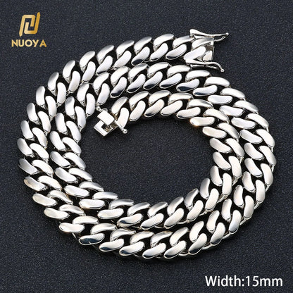 ESKEEM All'ingrosso 10/12/15/22mm 14K/18K Placcato Oro Pesante Miami Collana a Catena a Maglia Cubana per Gli Uomini Hip Hop Gioielli Catene Cubane