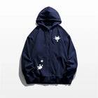 Spring And Autumn Thin Collection Fashion Trends Versatile Casual Lazy Wind 2025 New Cute Girl Zipper Fun Cat Print Hooded