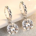 Pure925 Silver Earring 2 Carat 8mm Total 4ct Certified Moissanite Earrings Women Wedding Trendy Jewelry Dropship Suppliers PlatiNum