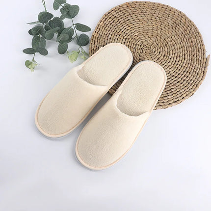5 pairs/lot men women disposable hotel slippers guest cotton slides home travel SPA slipper hospitality cheap indoor slip-on