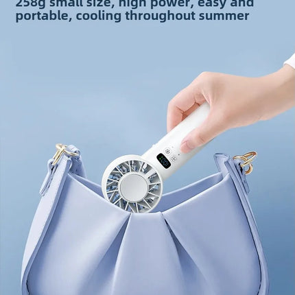 Ventilatore portatile USB ricaricabile con compressione di ghiaccio e raffreddamento ad alta velocità, mini ventilatore pieghevole per viaggi, campeggio, attività all'aperto
