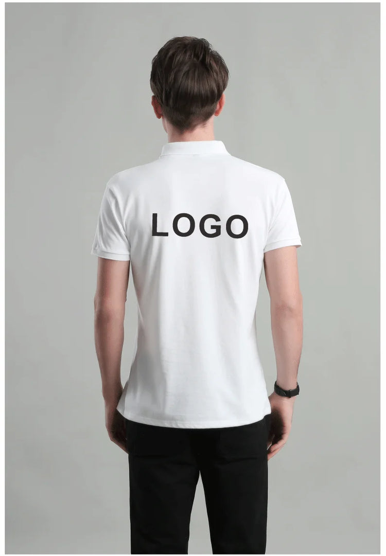 Polo casual estiva Polo personalizzata traspirante economica per società personale Polo da lavoro con ricamo con stampa logo personalizzato