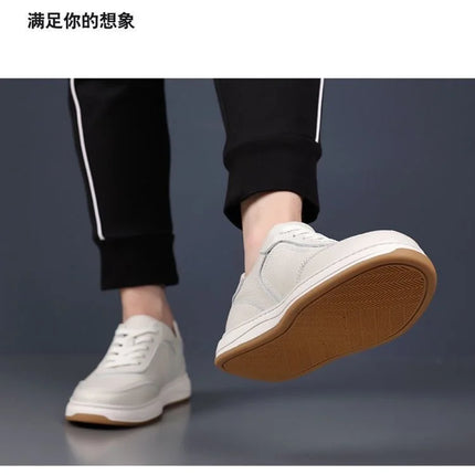 2026 New Men's Leather Shoes Casual Spring Autumn Fashionable Genuine Cowhide Slip-On Breathable Comfortable Anti-Slip Shoes
