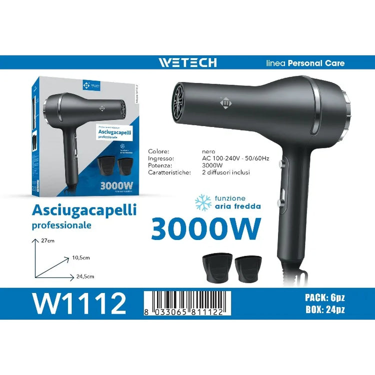 Professional Hair Dryer Collection, Foldable & Compact Household Hair Blow Dryer Series, Multi‑Power 1600‑2200W Ionic Hairdryer for Home Salon Daily Hair Styling