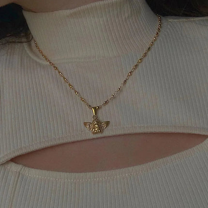 2023 Fashion Multilayer Boho Colorful Bead Chain Necklace For Women Female Crystal Water Drop Metal Letter Pendant Jewelry Gift PlatiNum