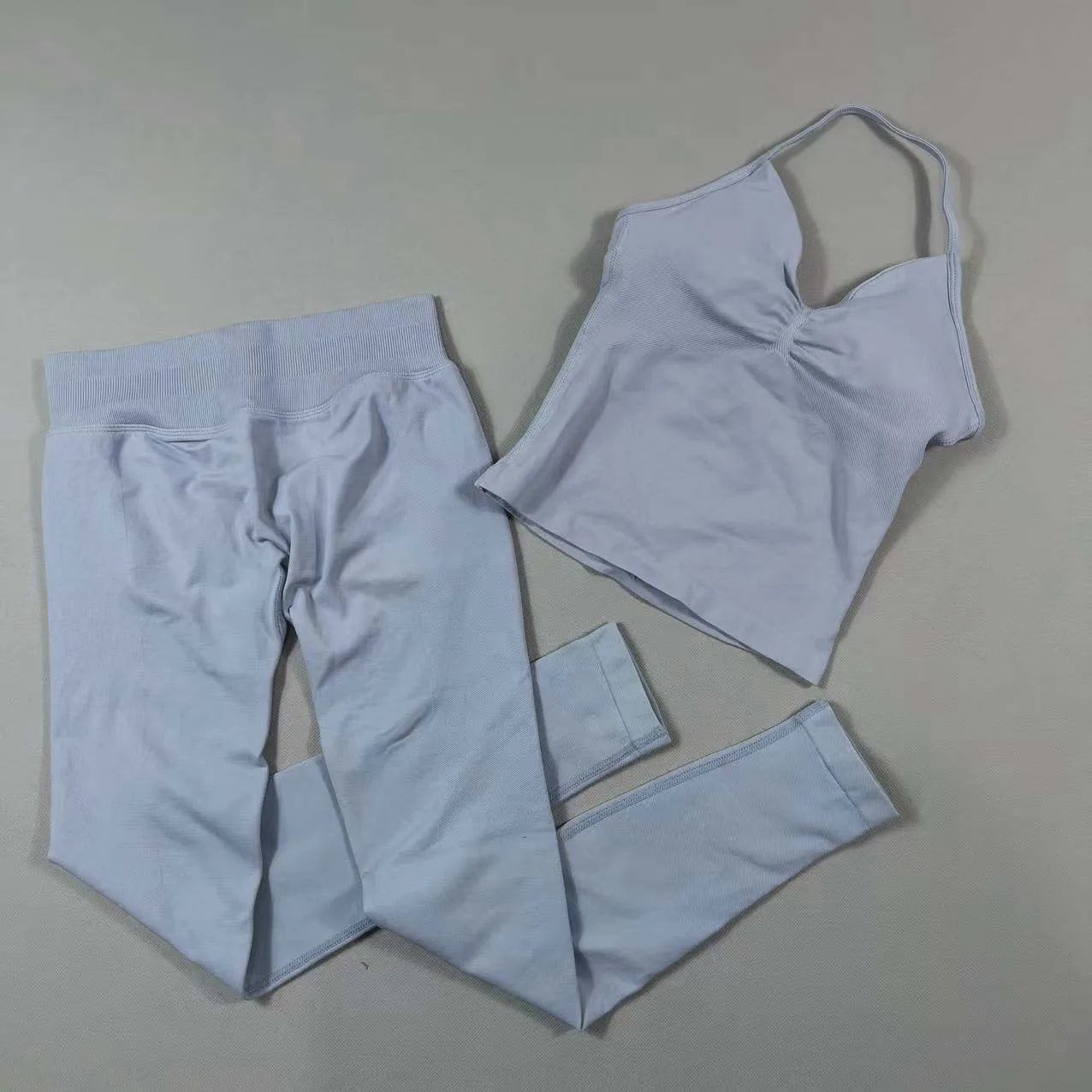 Yoga Gym Set 2 Piece Women Strappy Yoga Bra Top Workout Scrunch Shorts Sports Suit Fitness Clothes Seamless Yoga