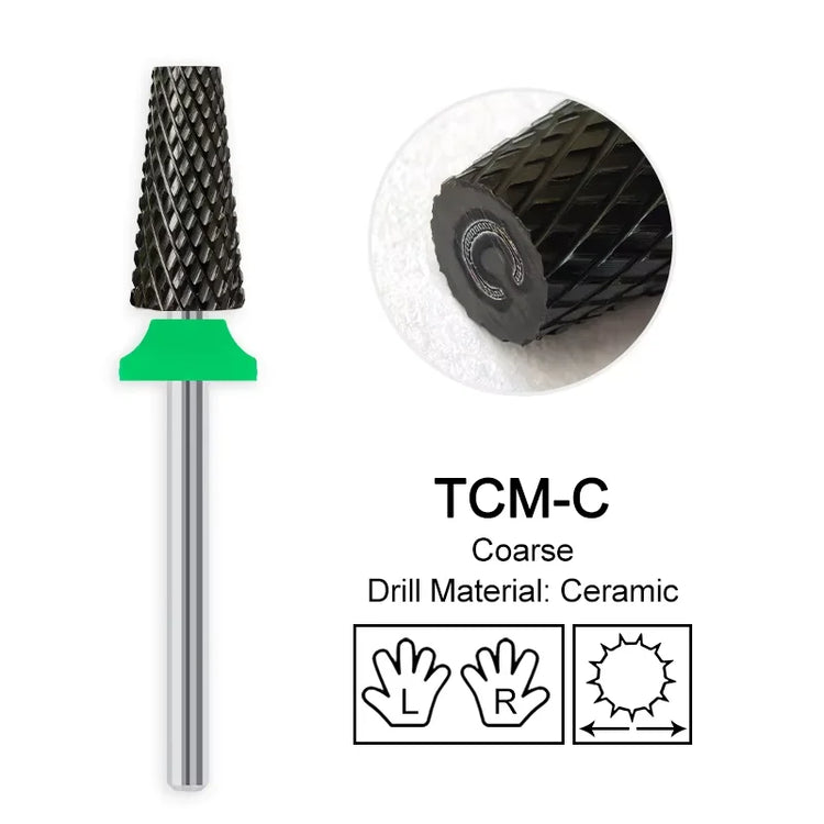 Pink Ceramic Carbide Nail Drill Bits Milling Cutter For Gel Polish Remover Electric Nail Machine Polishing Peeling File Home Salon Manicure Pedicure Accessories