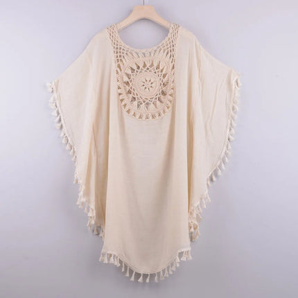 Grembiule da spiaggia allentato da donna con spalle scoperte, casual, per le vacanze, stile sexy, con nappa ritagliata, grembiule da spiaggia estivo da donna platinumshop