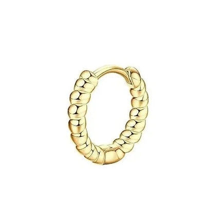 Bobisty 1PC Orecchini con retro piatto per donna Orecchini in acciaio chirurgico ipoallergenico per orecchie sensibili 20G Cartilagine Piccolo cerchio a bottone PlatiNum