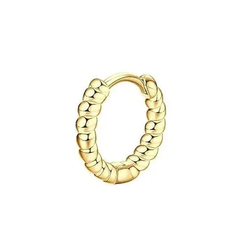 Bobisty 1PC Orecchini con retro piatto per donna Orecchini in acciaio chirurgico ipoallergenico per orecchie sensibili 20G Cartilagine Piccolo cerchio a bottone PlatiNum