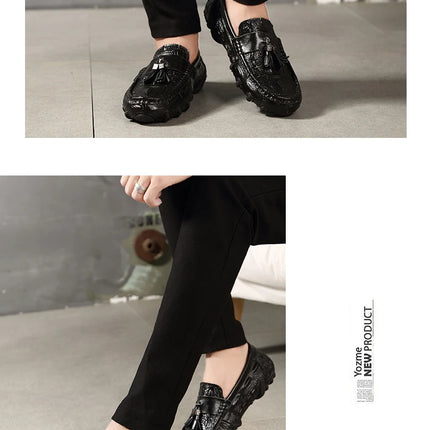 Mocassini da uomo di marca di lusso 2023 scarpe Casual in vera pelle mocassini con motivo a coccodrillo scarpe da uomo Plus Size 38-47 scarpe da guida