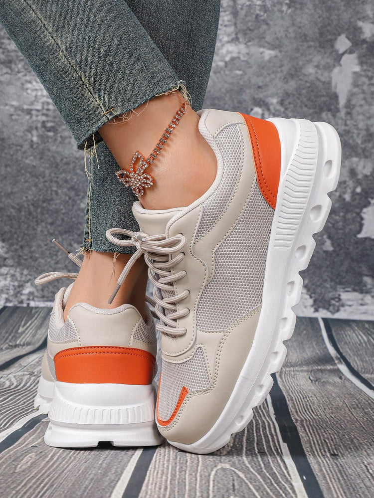 VEAMORS Unisex Mesh Running Shoes Lightweight Breathable Sports Sneakers Elastic Soft Sole Footwear for Walking Gym Fitness PlatiNum