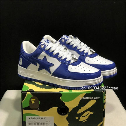 A BATHING APE Men All Black Shark BAPESTA Casual Plarfom Shoes Unisex Women Slip-Resistant Outdoor Soft Walking Sneakers
