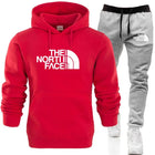 2025 Men's Autumn/Winter Fashion Printed Casual Two Piece Hooded Sports Shirt and Pocket Pants Regular Fit Outdoor Sports Set PlatiNum