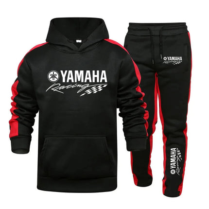 New trendy and fashionable men's Yamaha logo sports suit hooded sweatshirt sports pants high-quality men's daily casual sports j PlatiNum