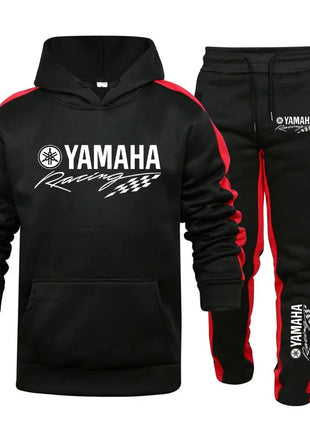 New trendy and fashionable men's Yamaha logo sports suit hooded sweatshirt sports pants high-quality men's daily casual sports j PlatiNum