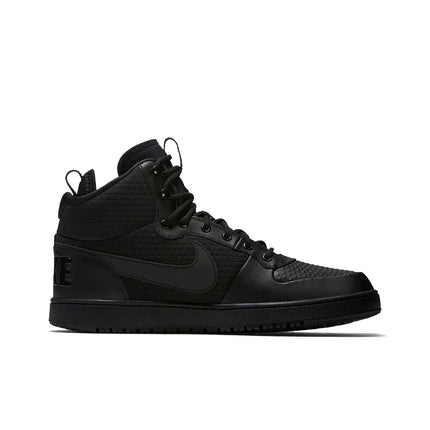 Nike Court Borough Mid Scarpe da Skateboard in Pelle Casual Impermeabili con Ammortizzazione e Supporto, Modello Mid-Top da Uomo, Nero AA0547-002